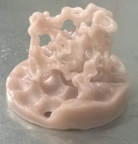 Wax form from gel beads.