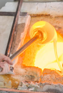 Gathering Glass from the furnace